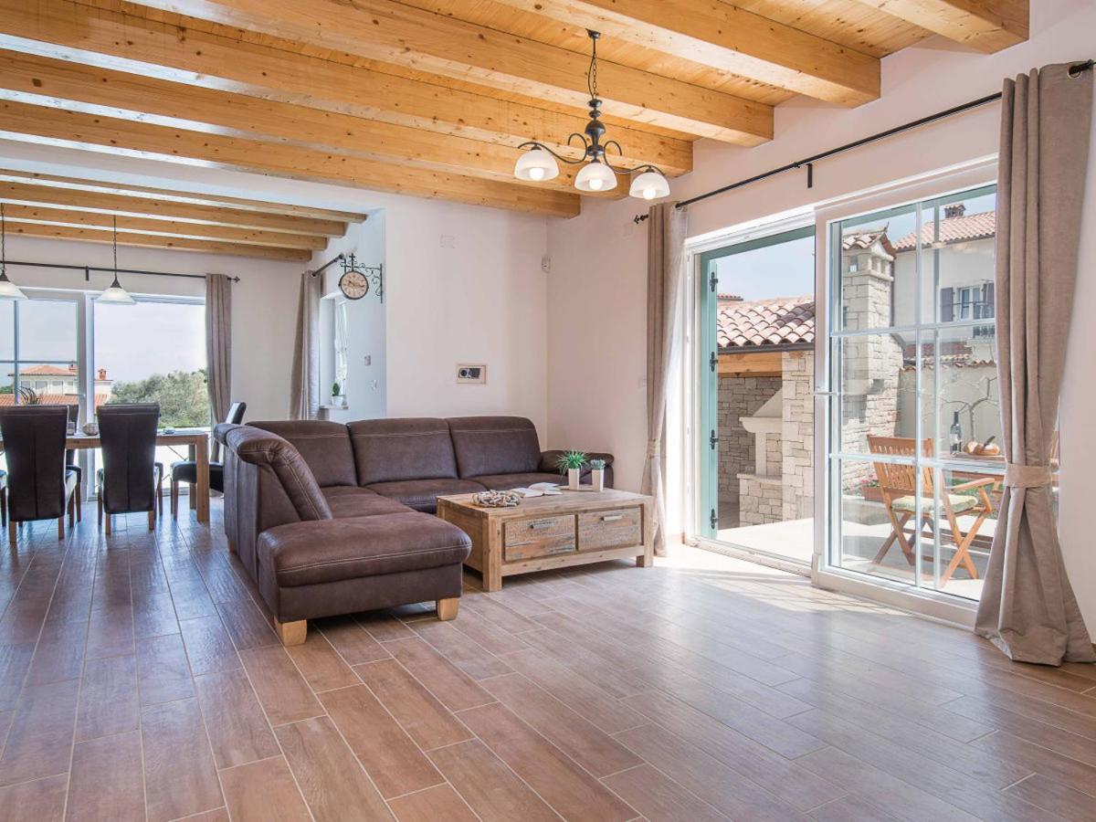 Moderne Istrische Steinvilla - 4 Sterne Mit Privatem, Beheizbaren Pool & Meerblick Kavran Екстериор снимка
